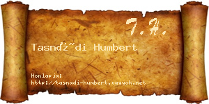 Tasnádi Humbert névjegykártya
